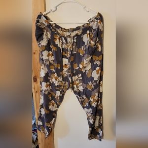 Old Navy Floral Linen Pants